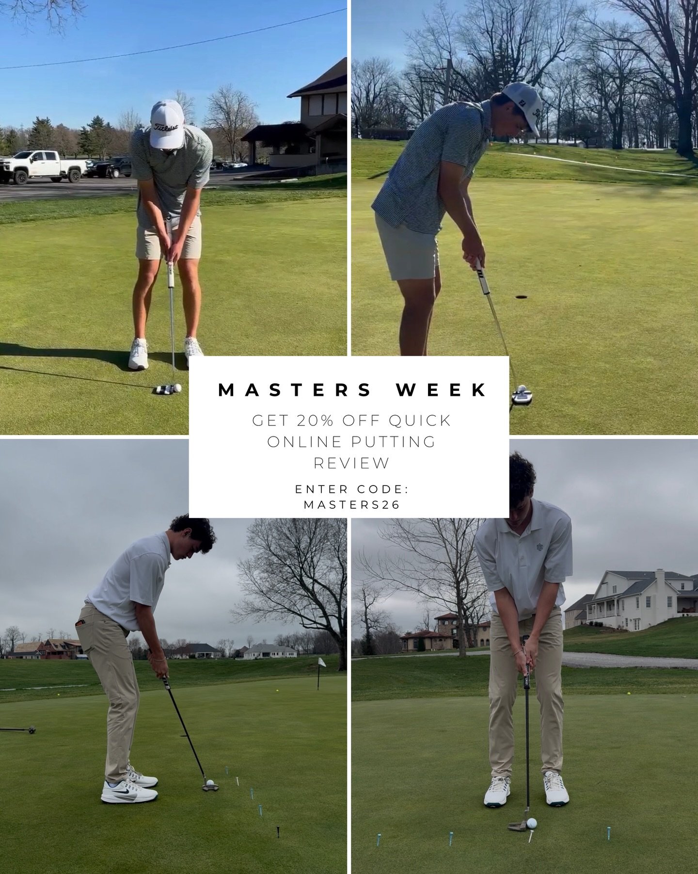 Enter the code MASTERS26 and get 20% off my Quick Online Putting Review. You can purchase it now and send in your putting videos for my review at your convenience. The link to purchase is in my bio! Offer ends on Monday!