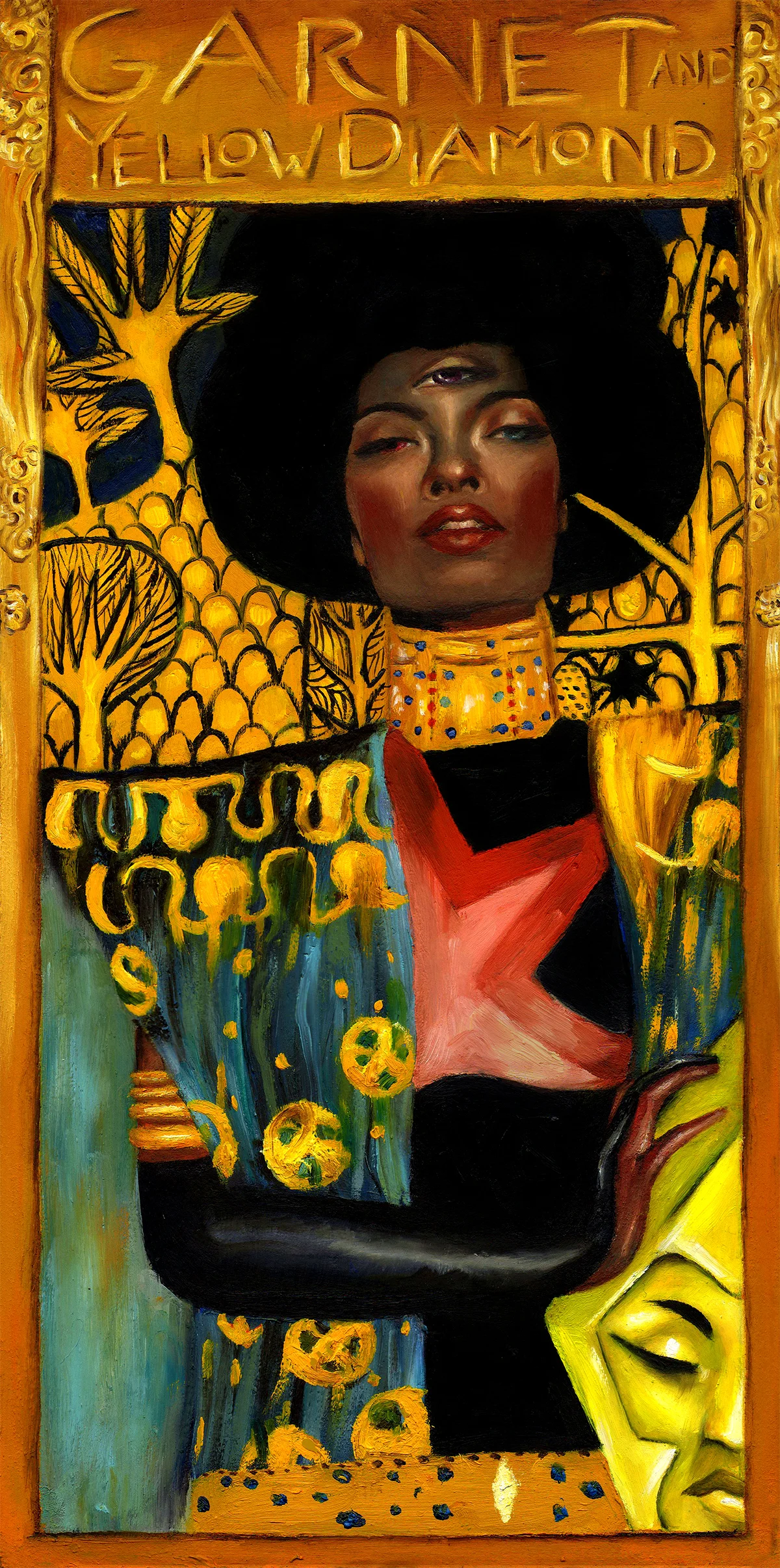 Garnet and the Head of Yellow Diamond