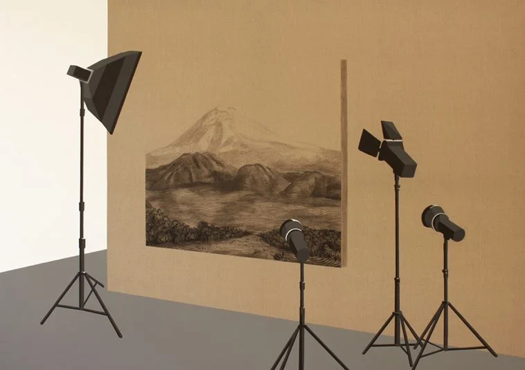  Alejandro Pintado Backstage (2013) Charcoal and acrylic on linen 120 x 170 cm 