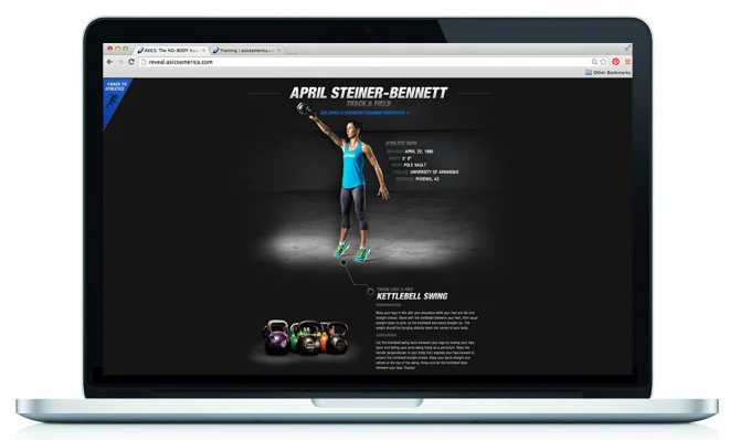   Click on an athlete to get apparel and athlete details.  