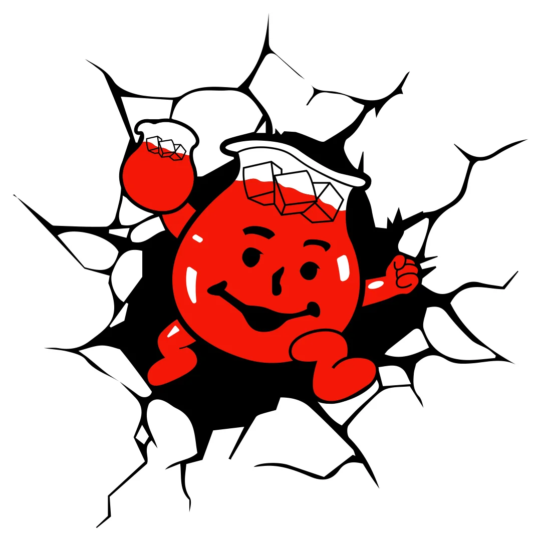 Kool-Aid Man Logo #1 Sticker – Waterproof Vinyl Die-Cut Decal For Laptop, Car, Or Any Surface
