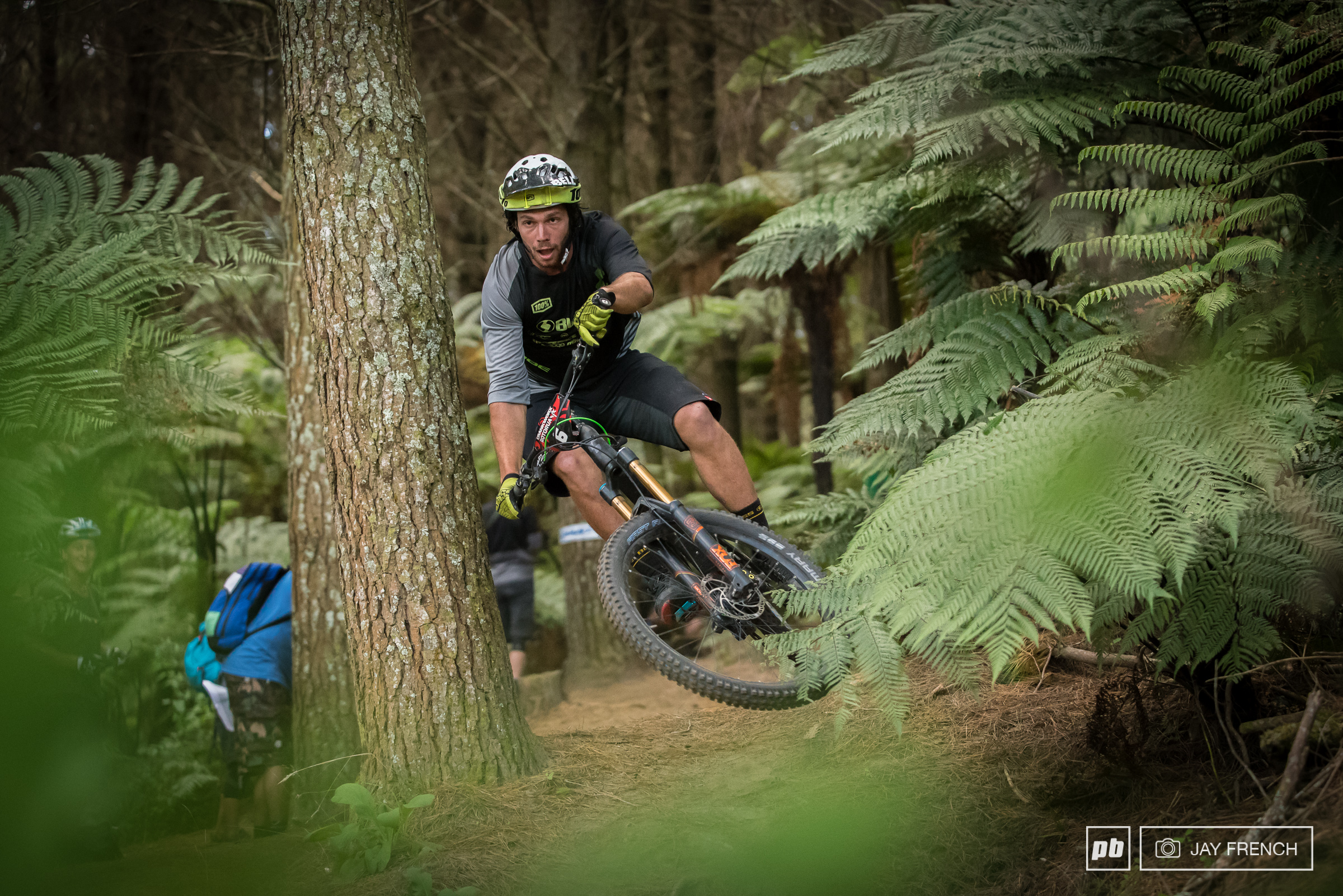 Cube racer Matt Walker shows he has style for miles in the Redwoods.