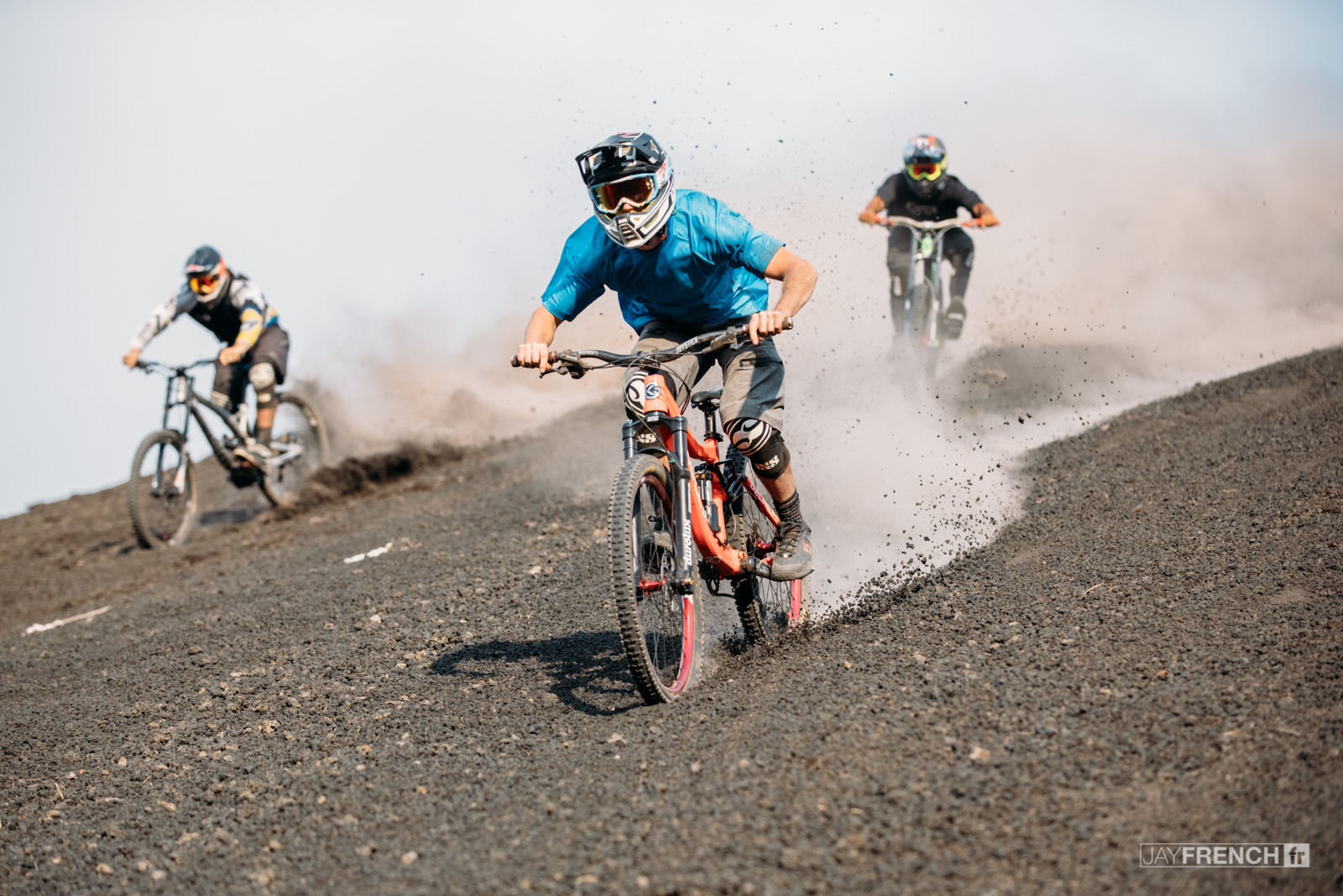 Mark Matthews, Wyn Masters and Nick Pescetto ride a real life volcano.