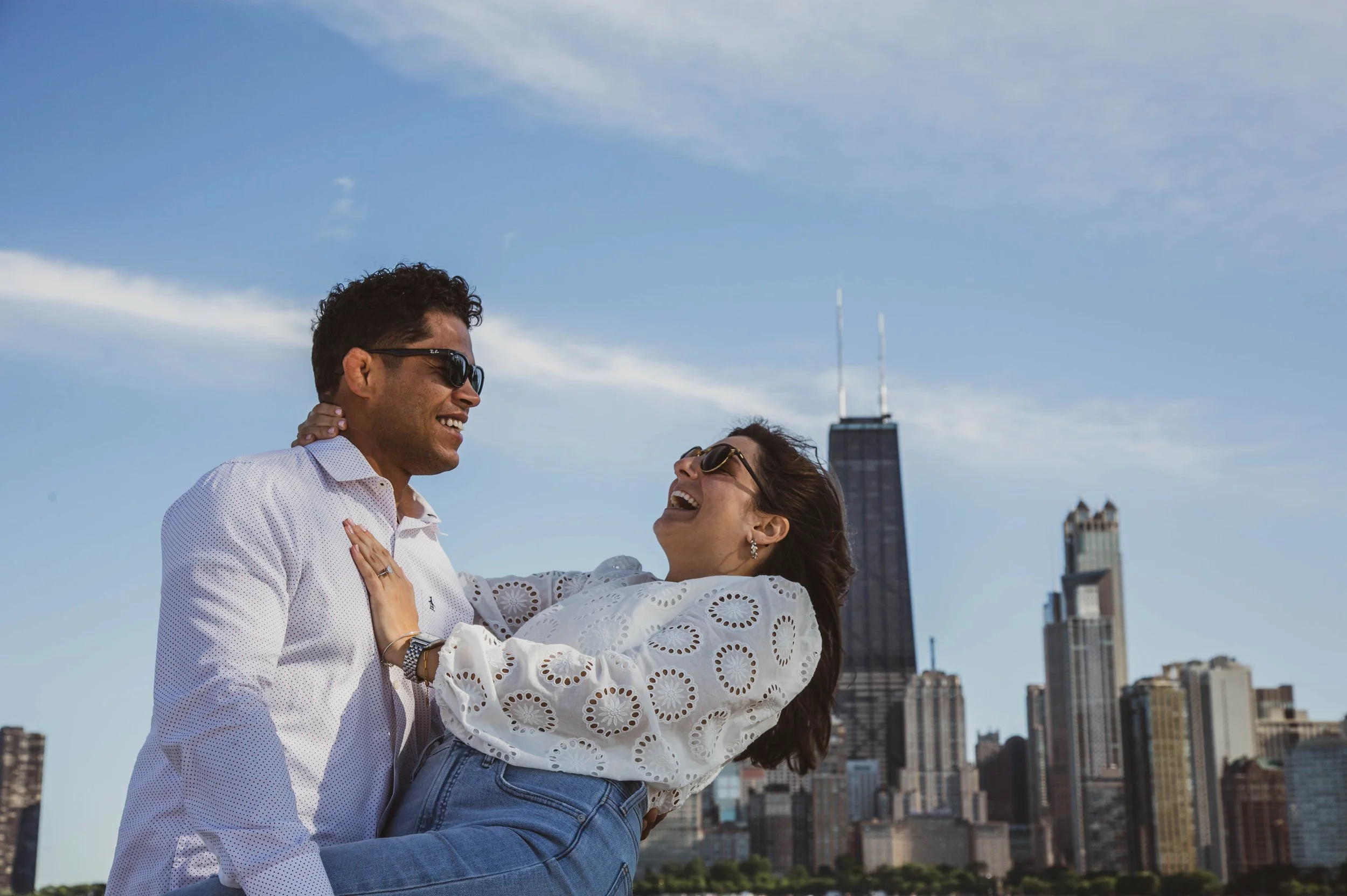 Surprise engagement photoshoot in Chicago, Illinois.