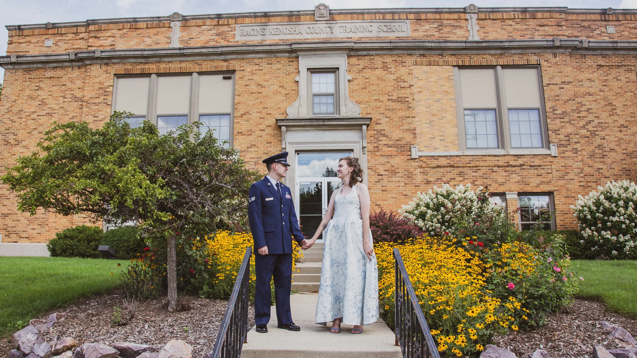Military couple elopement, midwest elopement photography.