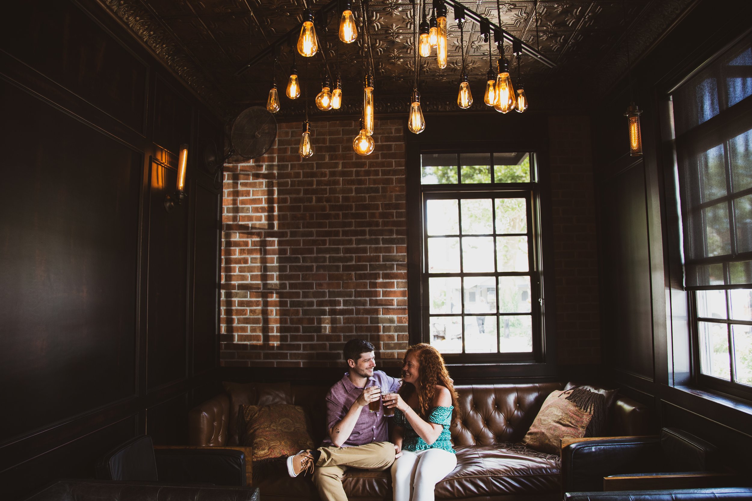 Engagement photoshoot in Downtown Frankfort, IL.