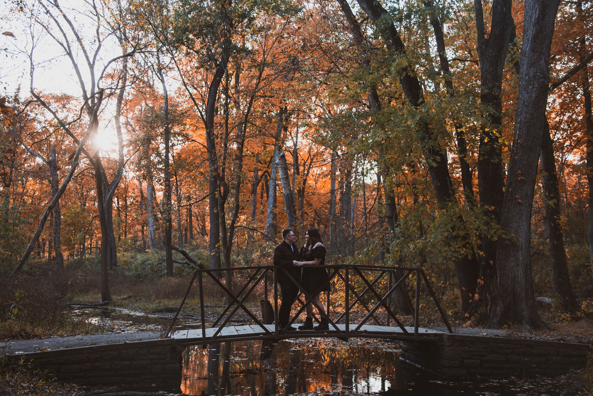 Engagement photoshoot in Homer Glen, Illinois.