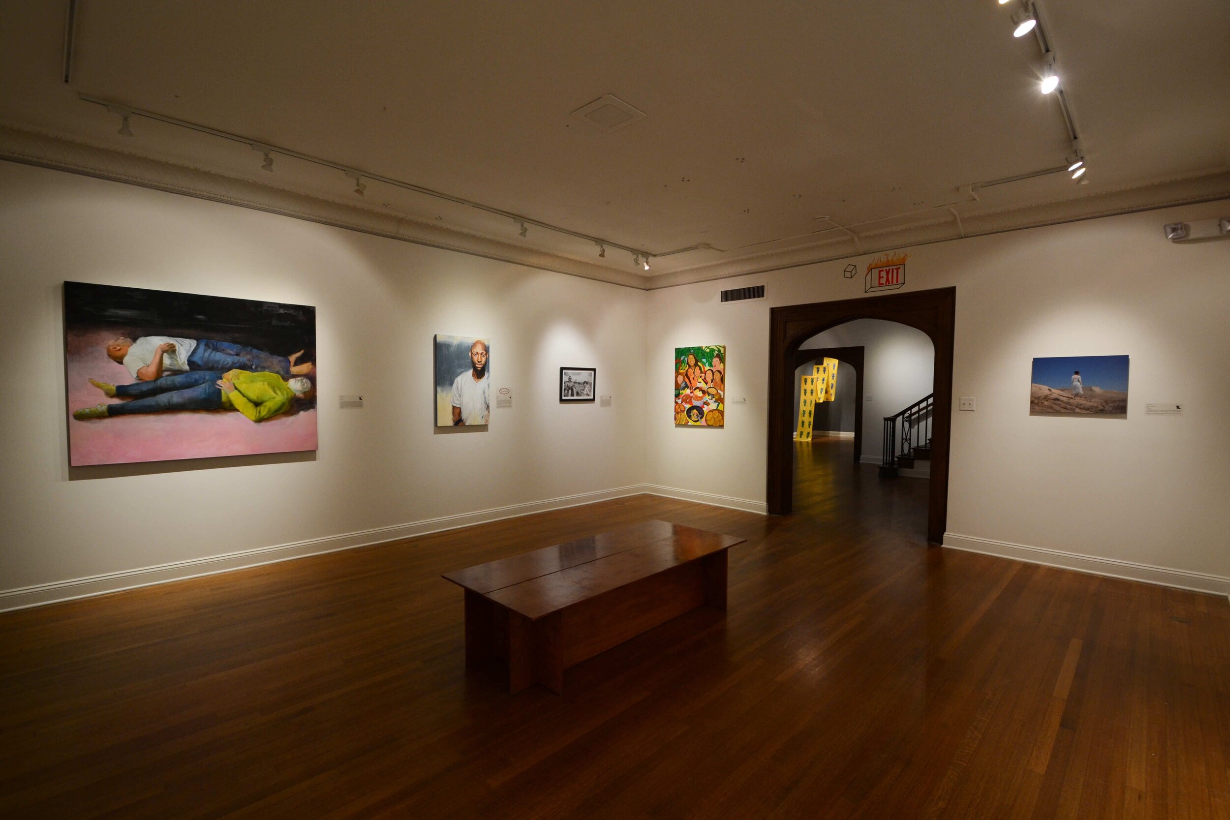 Installation shot of "At Rest", Masur Museum 