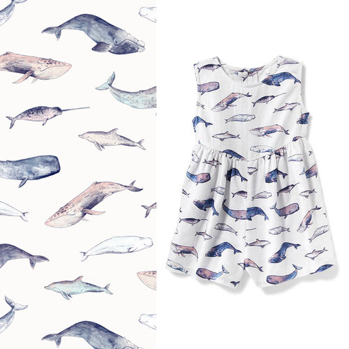 Whales Pattern for Old Navy.
