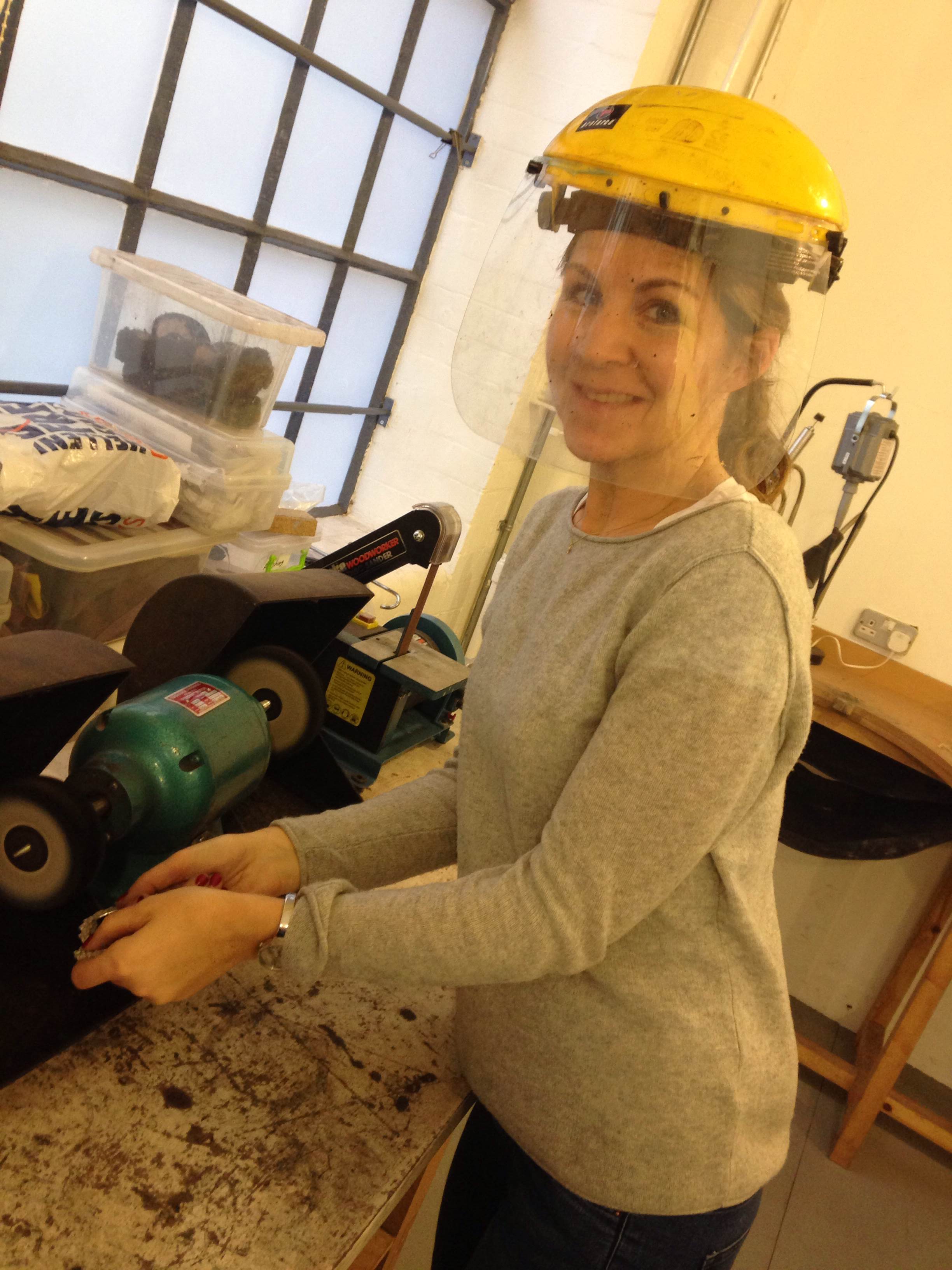 Whoever said jewellery making is a glamorous pursuit has never used a polishing machine. It is super grimy work!