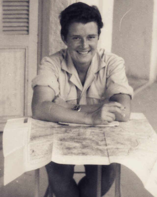 Dervla Murphy at the end of her trek in Addis Ababa, Ethiopia, June 1967. Cigarette and map to hand. 

Remembering Dervla on what would have been her 91st birthday. 

#addisababa #ethiopia #dervlamurphy #rememberingdervla #fulltilt #maps #irelandtoin