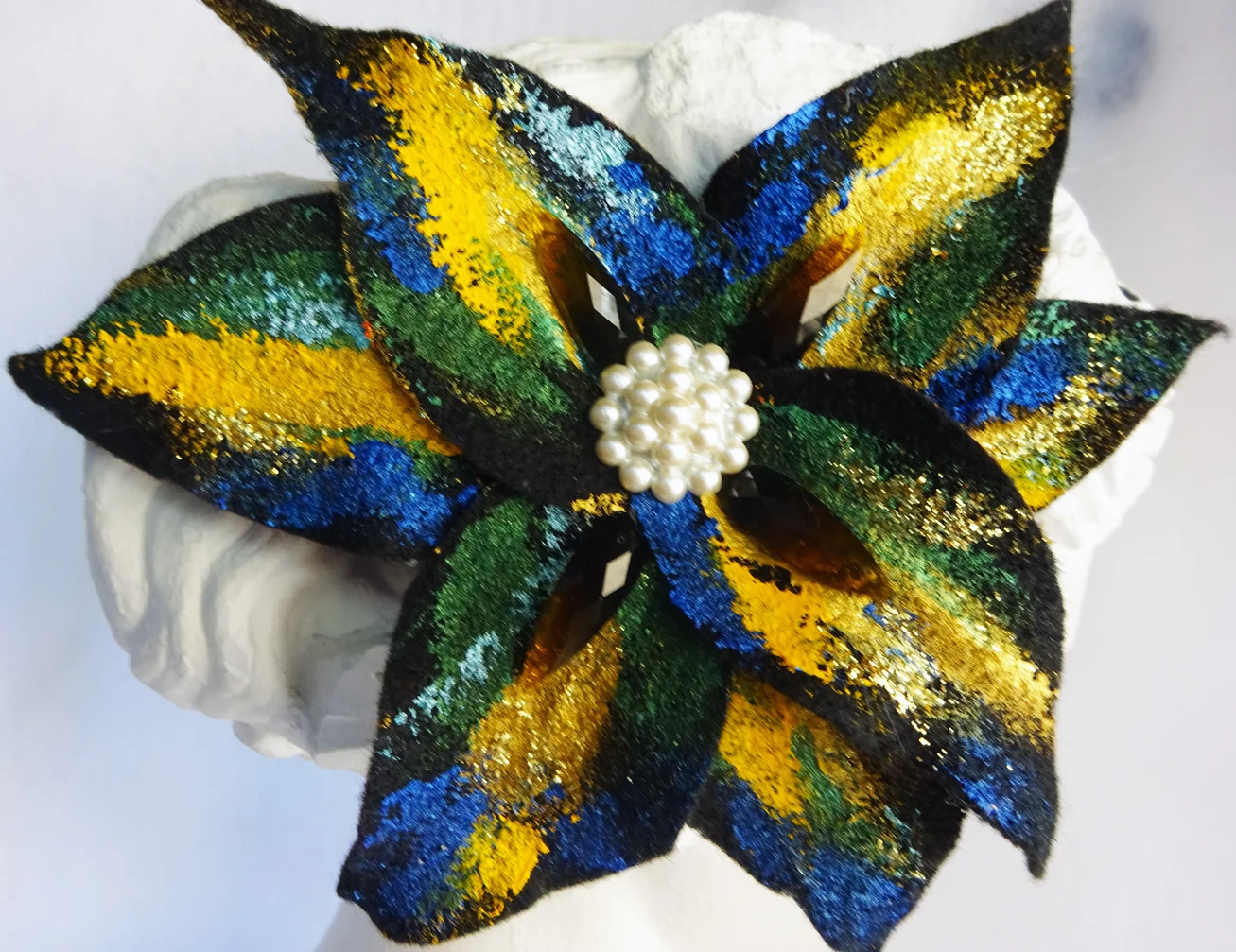 Black yellow felt flower4.jpg