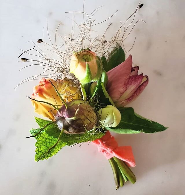 Little treasures. Simple pleasures. A boutonnieres for a special groom this weekend. Thanks Patti, for letting us be part of your NC family wedding! Patti is our sales person at  @florabundanceinc and has been for 6 years! We love her and the whole s