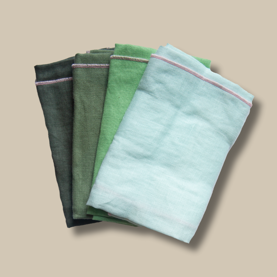 100% Linen Napkins - Envious Mix (Set of 4)