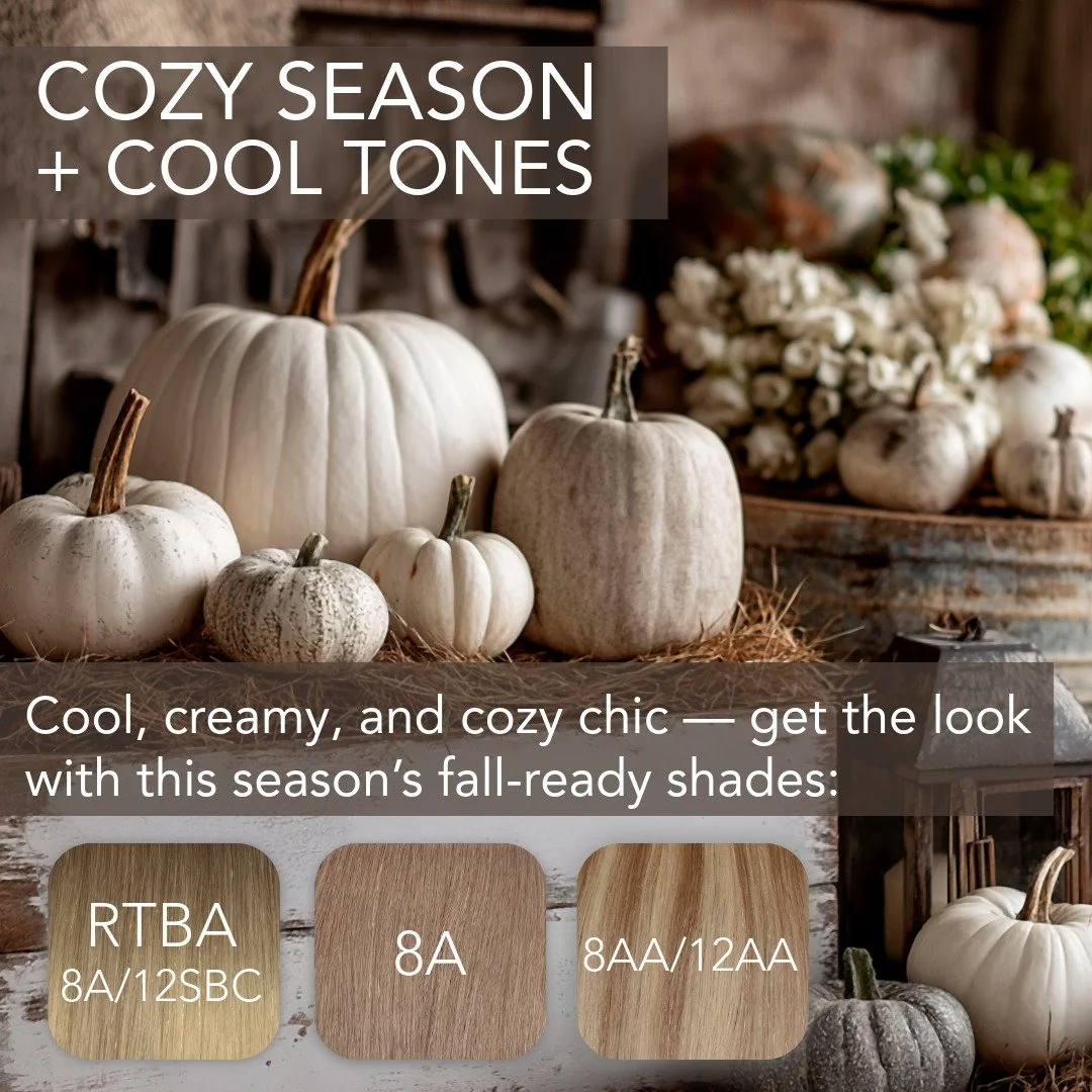 🤍 Soft hues. Cozy textures. Icy Latte Blonde. 🤍
This season&rsquo;s trend is all about cool, creamy ash tones &mdash; inspired by ivory knits, white pumpkins, and that first sip of your favorite fall latte.

✨ Get the look with these fall-ready sha