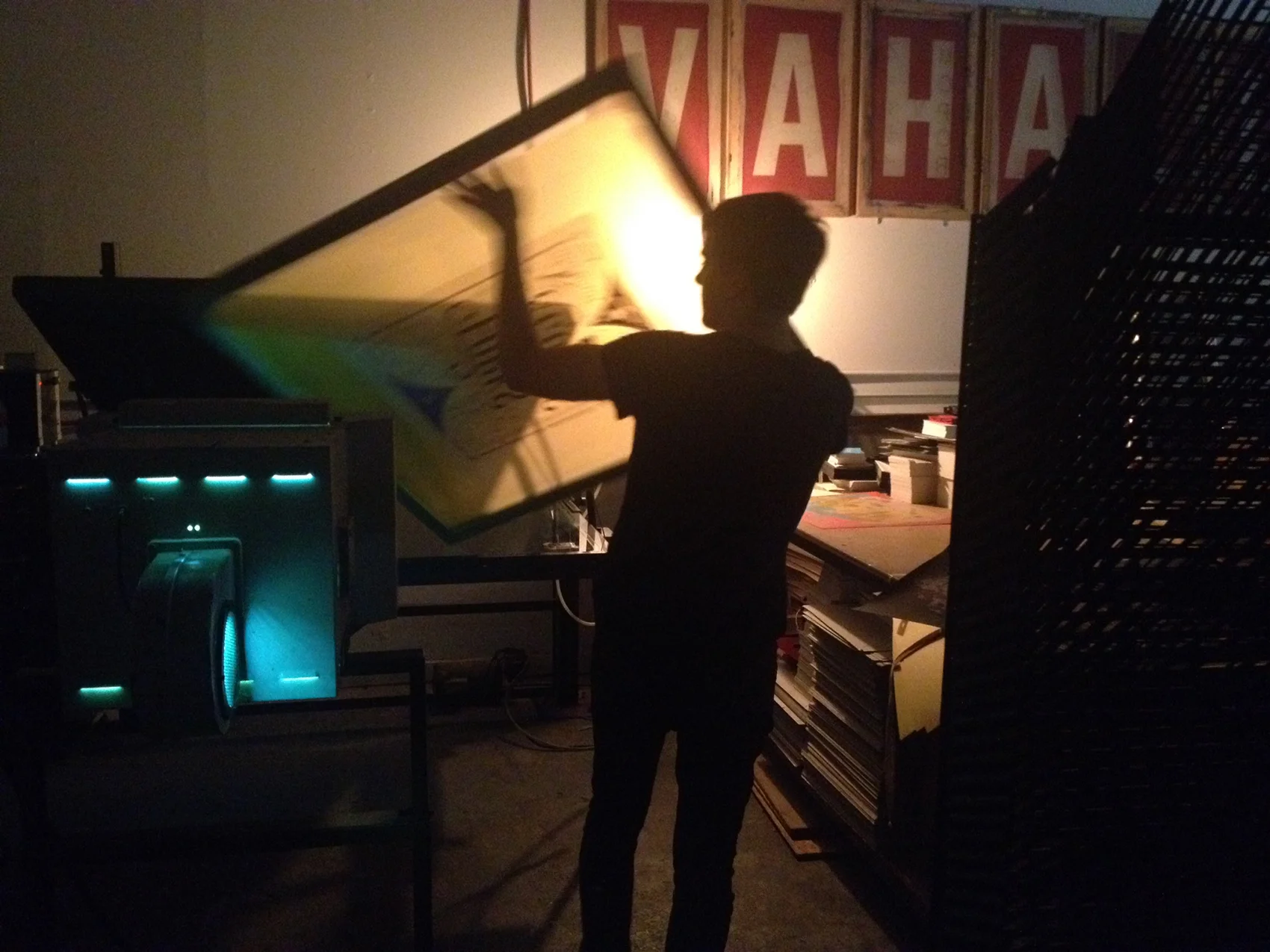 Preparing to burn the screen.