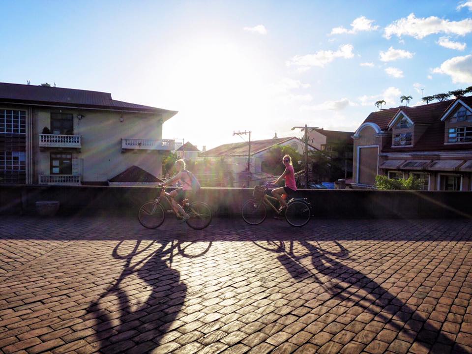 Bamboo-biking through Manila at the golden hour.
