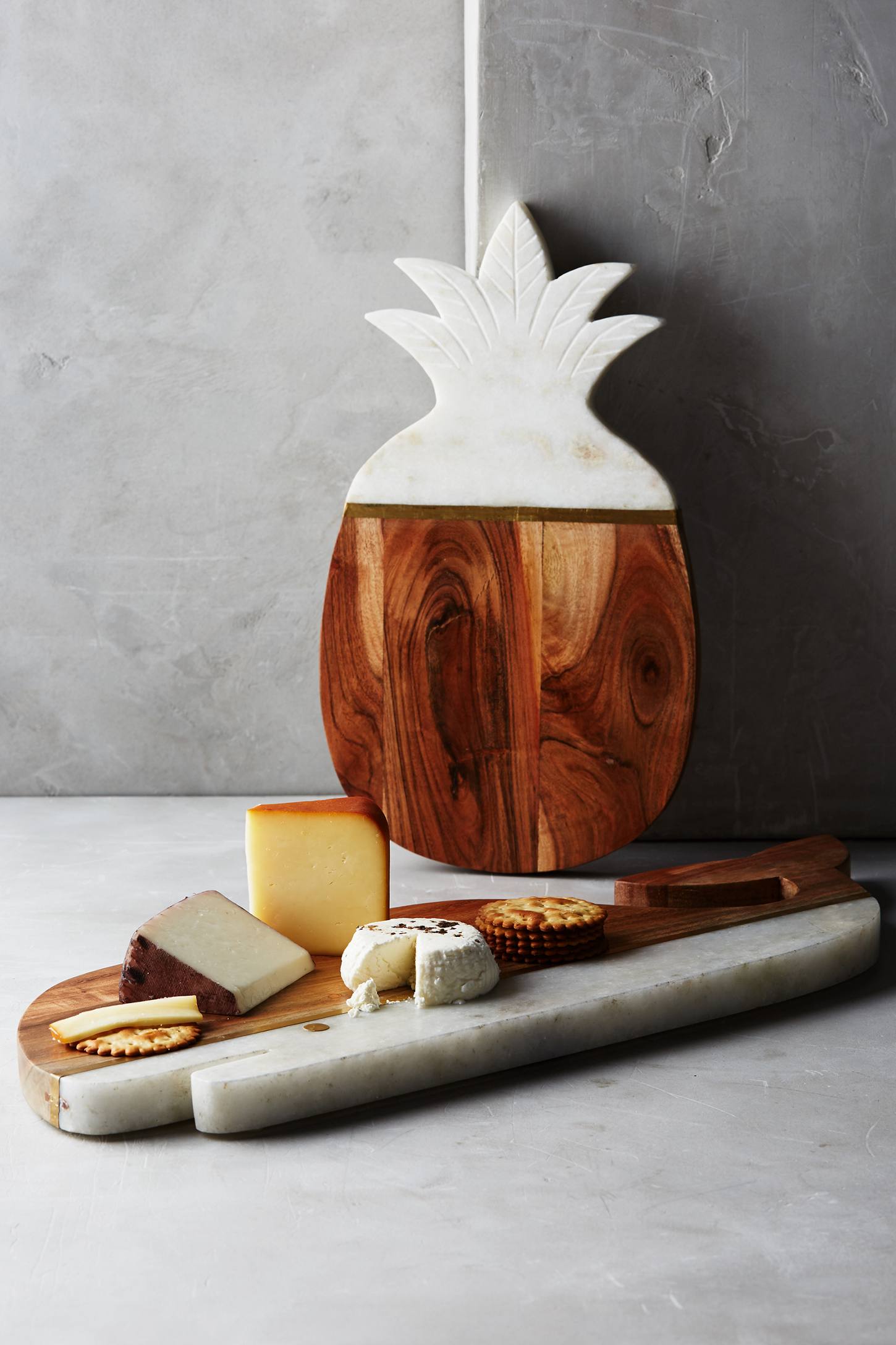 Marble & Acacia Cheese Board • Anthropologie