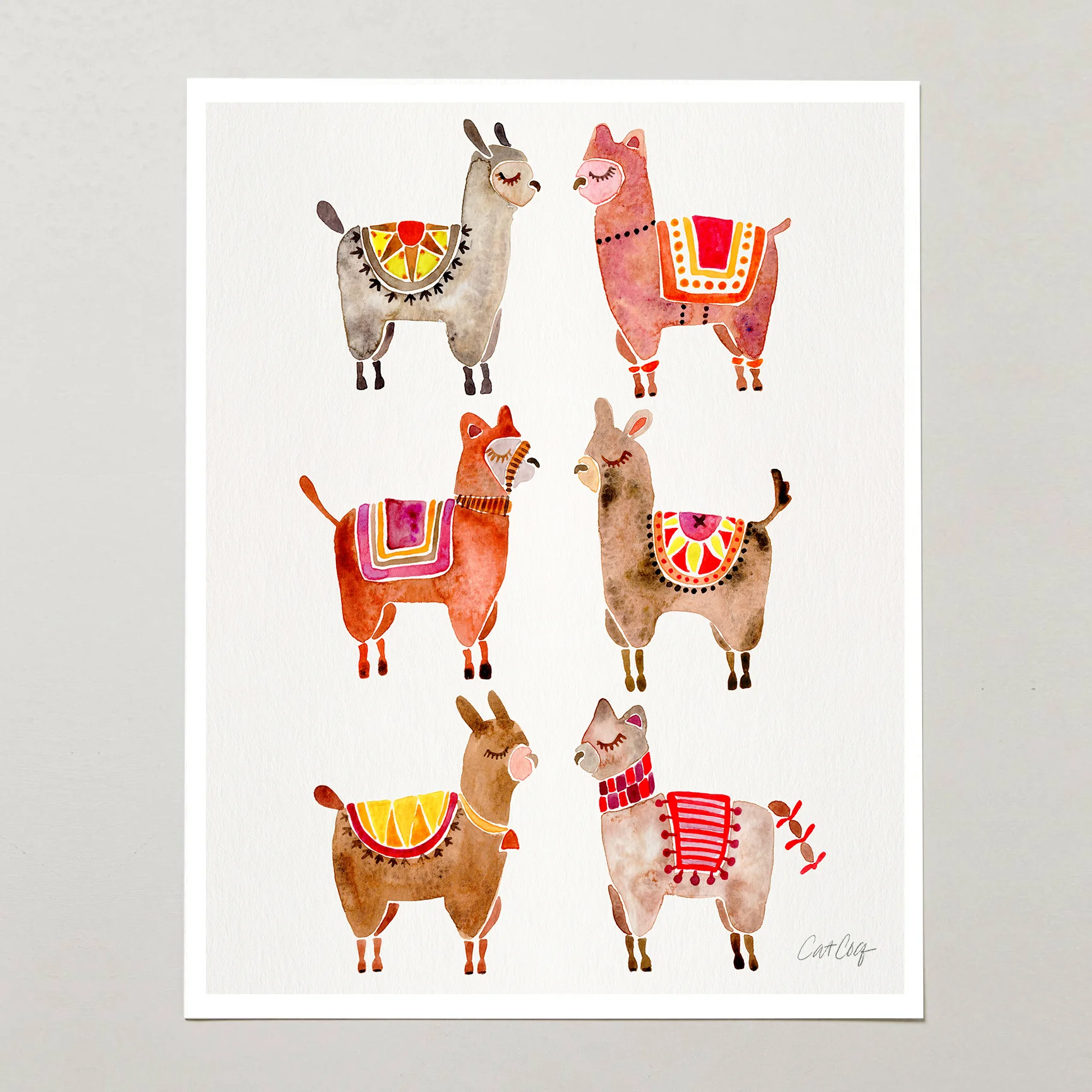Watercolor Alpacas • Etsy