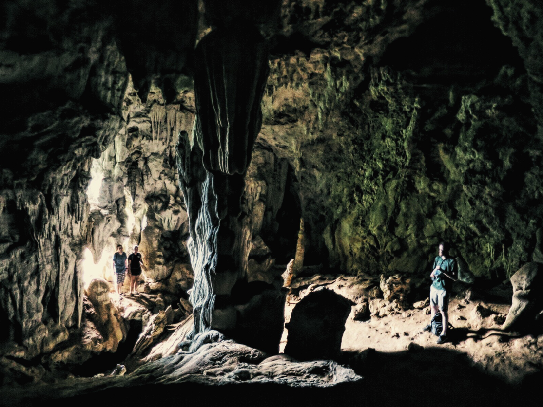 View from inside the cave.