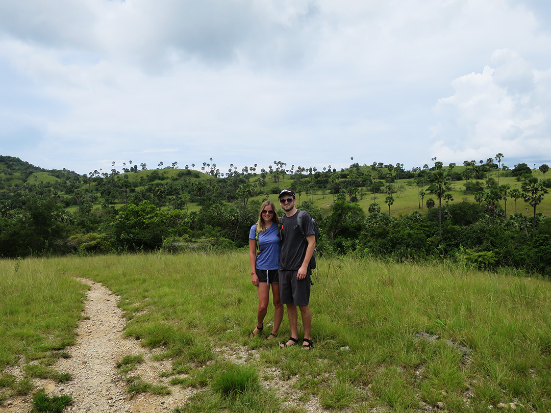 The dry, hot savannah. Unbeknownst to our guide at the time, there was a dragon hidden in the foliage about ten feet behind him when he took this photo. We all jumped when we saw those reptile eyes watching us. It's official... we are Komodo dragon survivors.