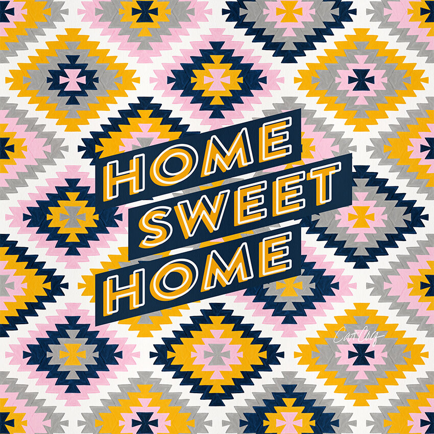 COQ Home Sweet Home Kilim Protection Pattern - Marigold Blush.jpg