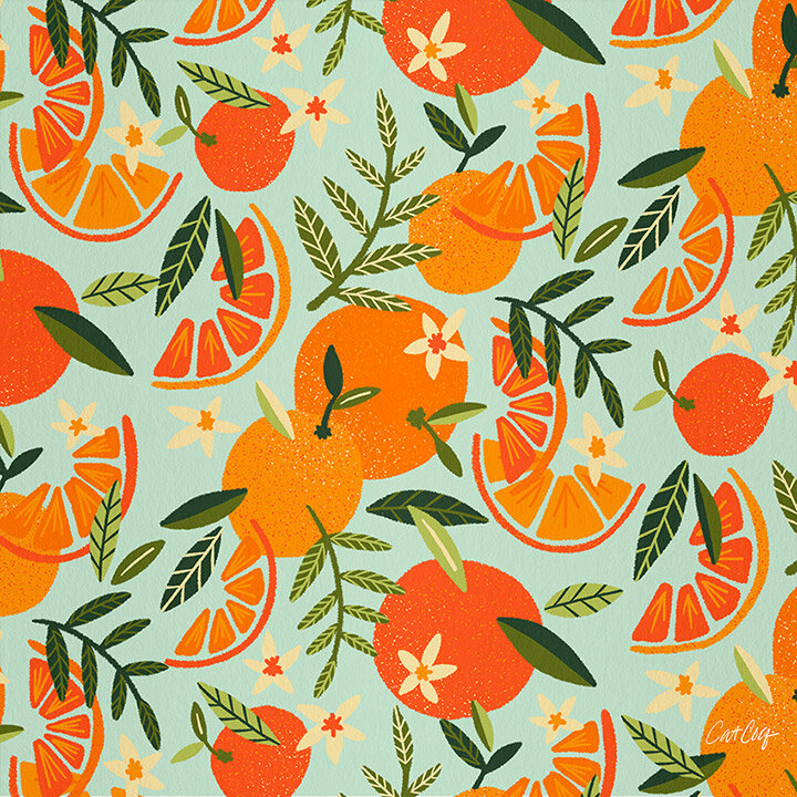 COQ-Orange-Blooms-Pattern---Mint.jpg