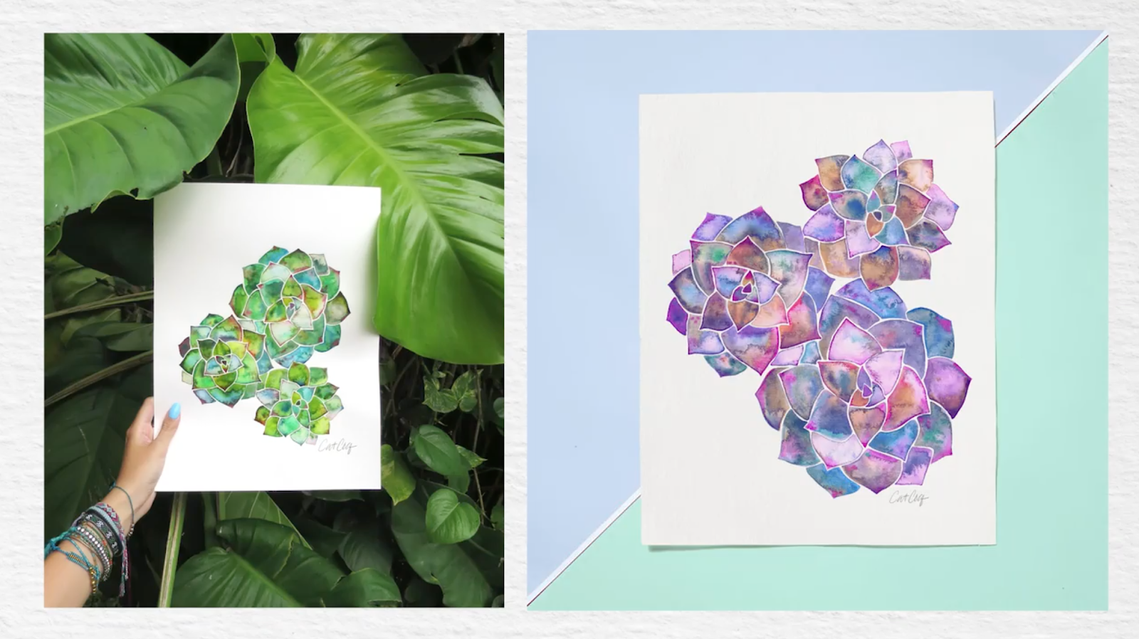 How to Paint a Watercolor Succulent — CatCoq