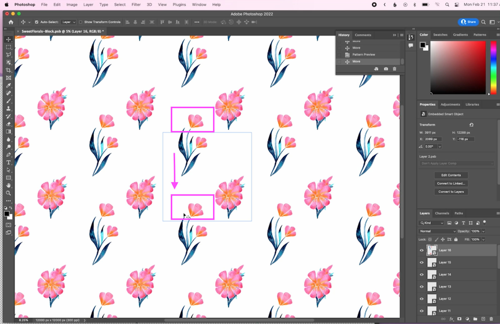 How to Make a Seamless Pattern in with Pattern Preview — CatCoq