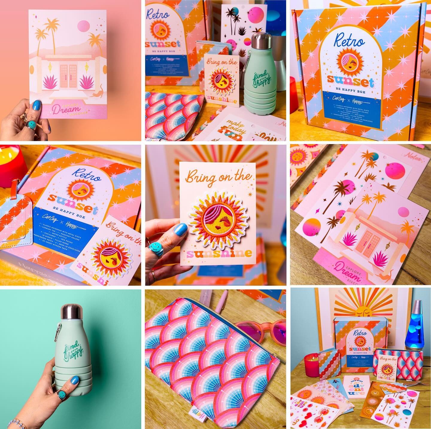 It&rsquo;s heeeeeere! 🎉 My brand new Be Happy Box launches TODAY with @the_happy_planner! This box is *packed* with fun stationery products and cute travel accessories. Swipe through to see a peek of what&rsquo;s inside the box! 👀

Hands down, this