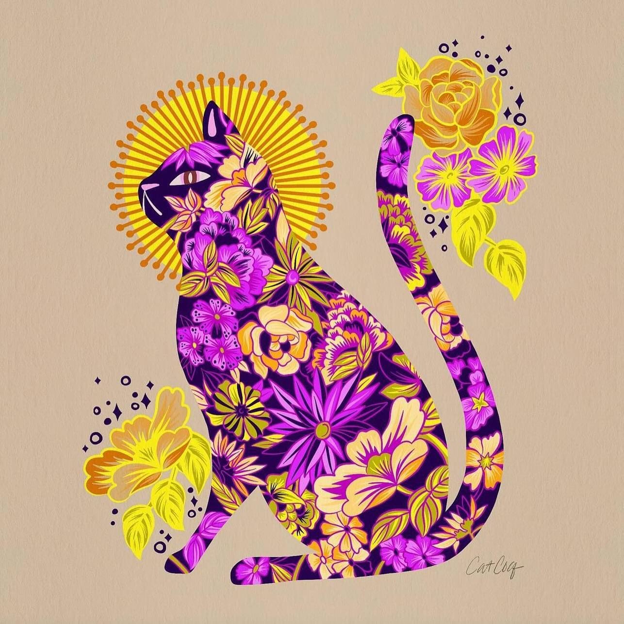 Porcelain Vintage Floral Cat! 🐈&zwj;⬛ 🌺 Which color palette is your fave?