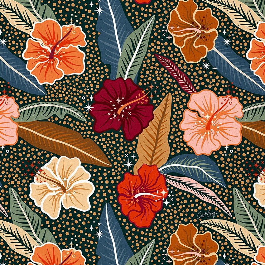 African Hibiscus Blooms inspired by my trip to Tanzania a couple years ago 💚