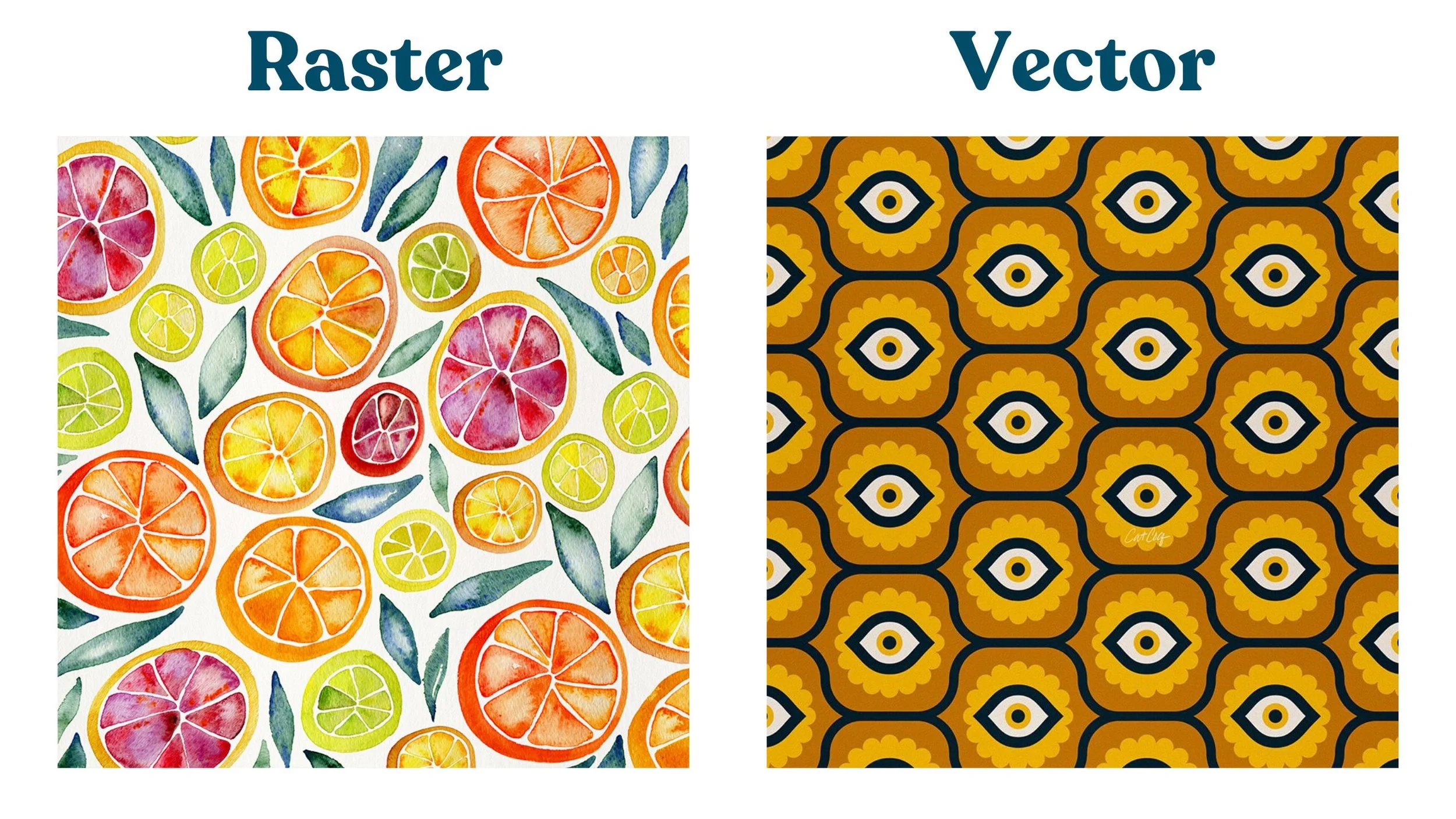 Raster vs. Vector Explained Which is better for surface design? — CatCoq