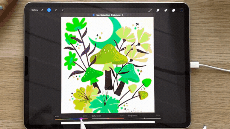 How to Quickly Adjust the Color of Your Illustrations in Procreate — CatCoq
