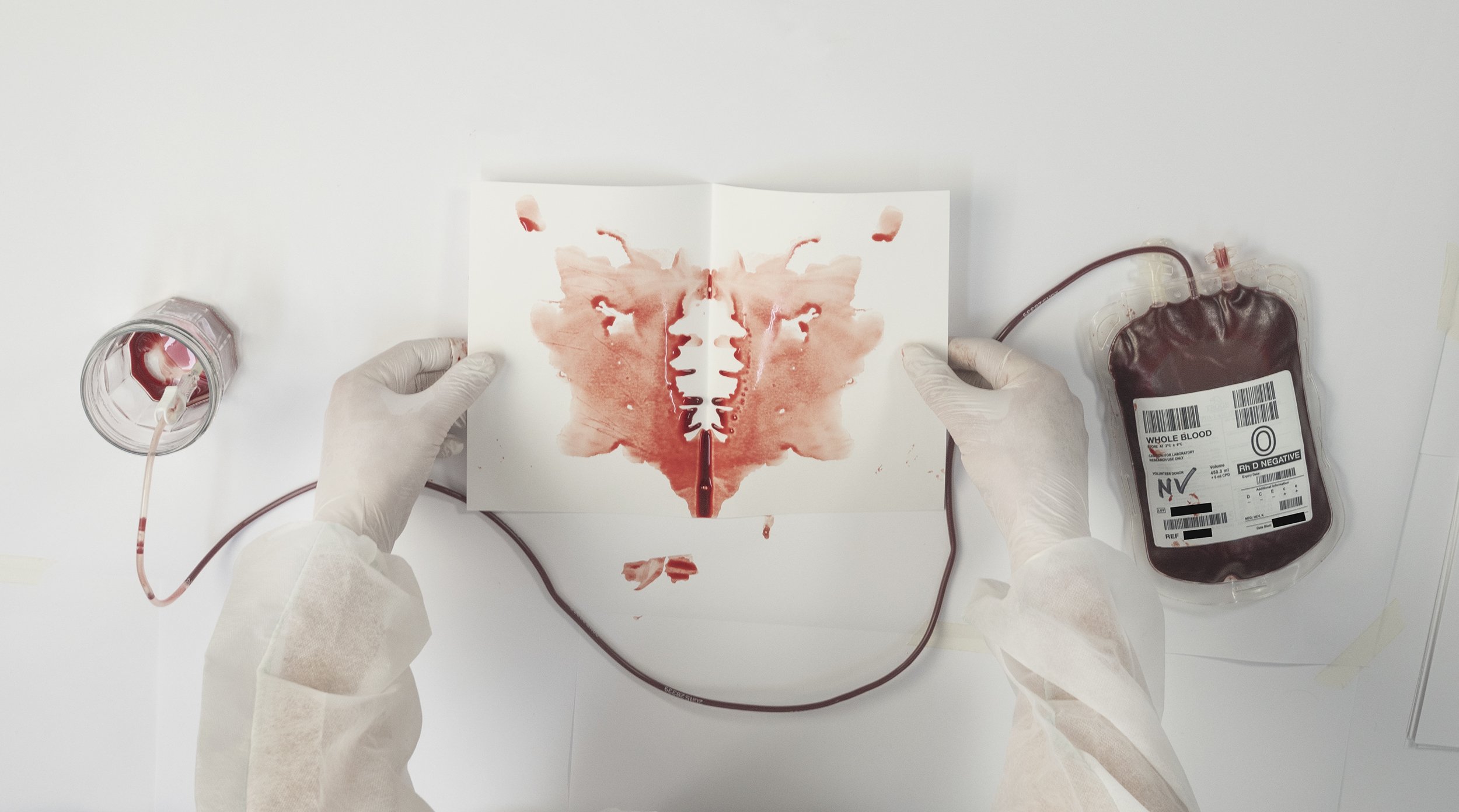 In Anxiety we Trust - by artist Diddo | Rorschach cards made with human blood | art | prints