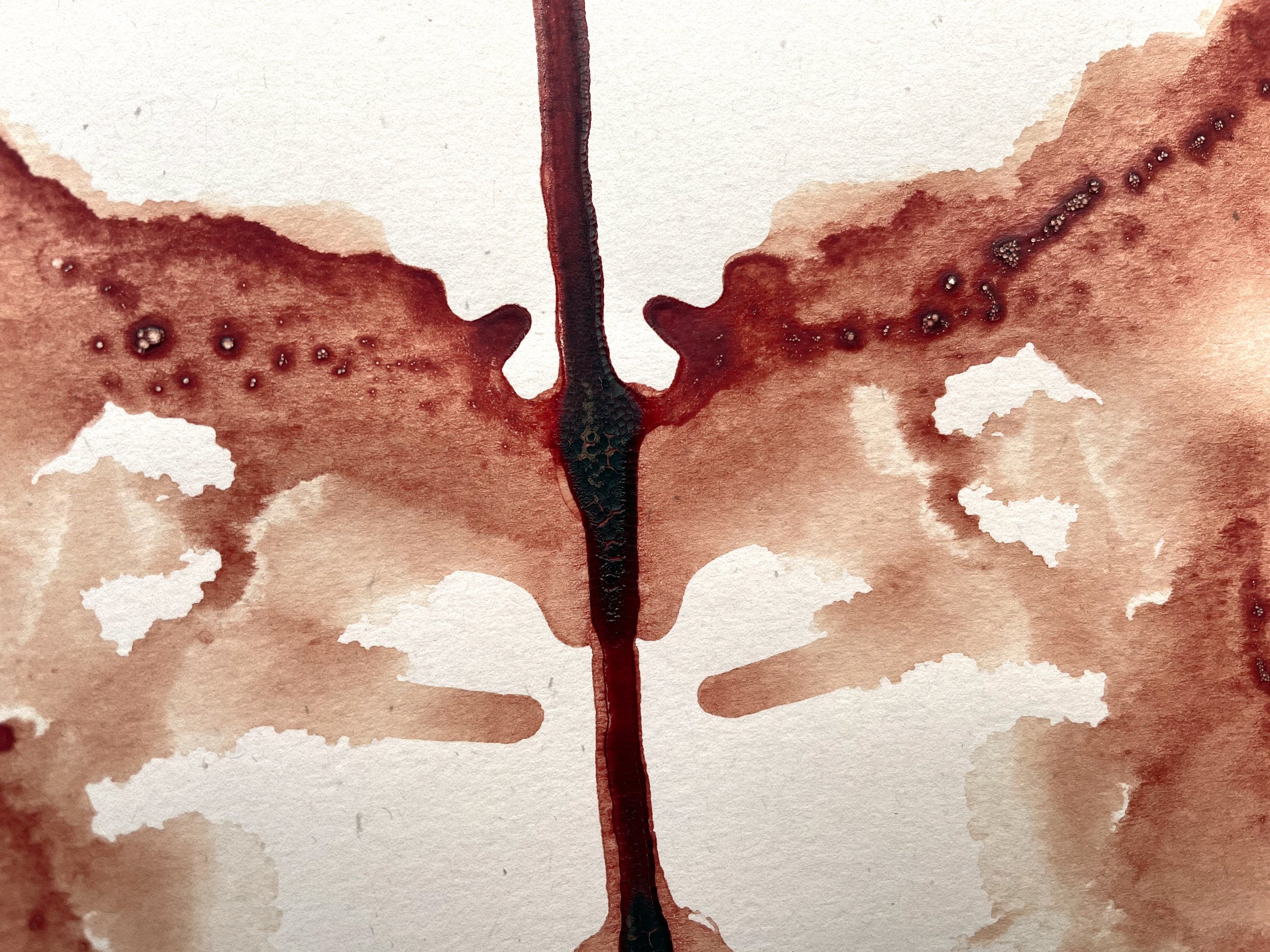 In Anxiety we Trust - by artist Diddo | Rorschach cards made with human blood | art | prints