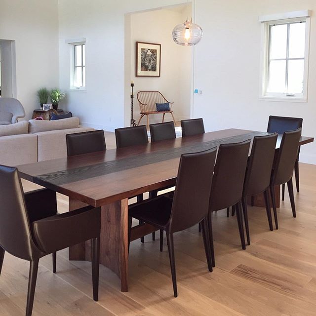 The Fireside Dining Table has safely arrived in Sonoma! Here's a first glimpse...more pics to come!  Many thanks to @plycon_transportation_group for carefully accompanying my baby cross country! Not quite happy hour yet, but I think it's time to give