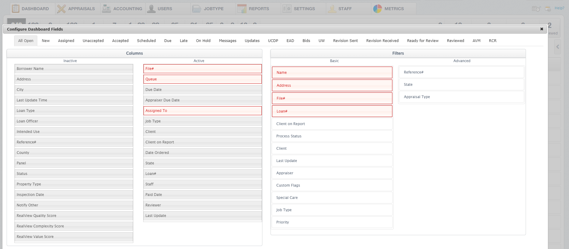 Custom Dashboard Views