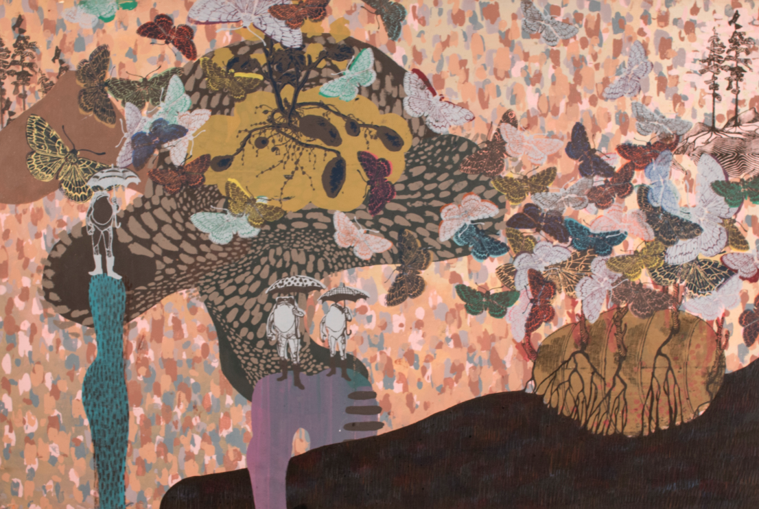 Encountered, 36"x24", Acrylic on wood panel, 2015