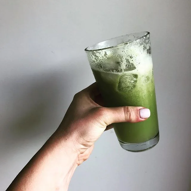 Grey days call for green juices, cheers! 🍏🍋🥒