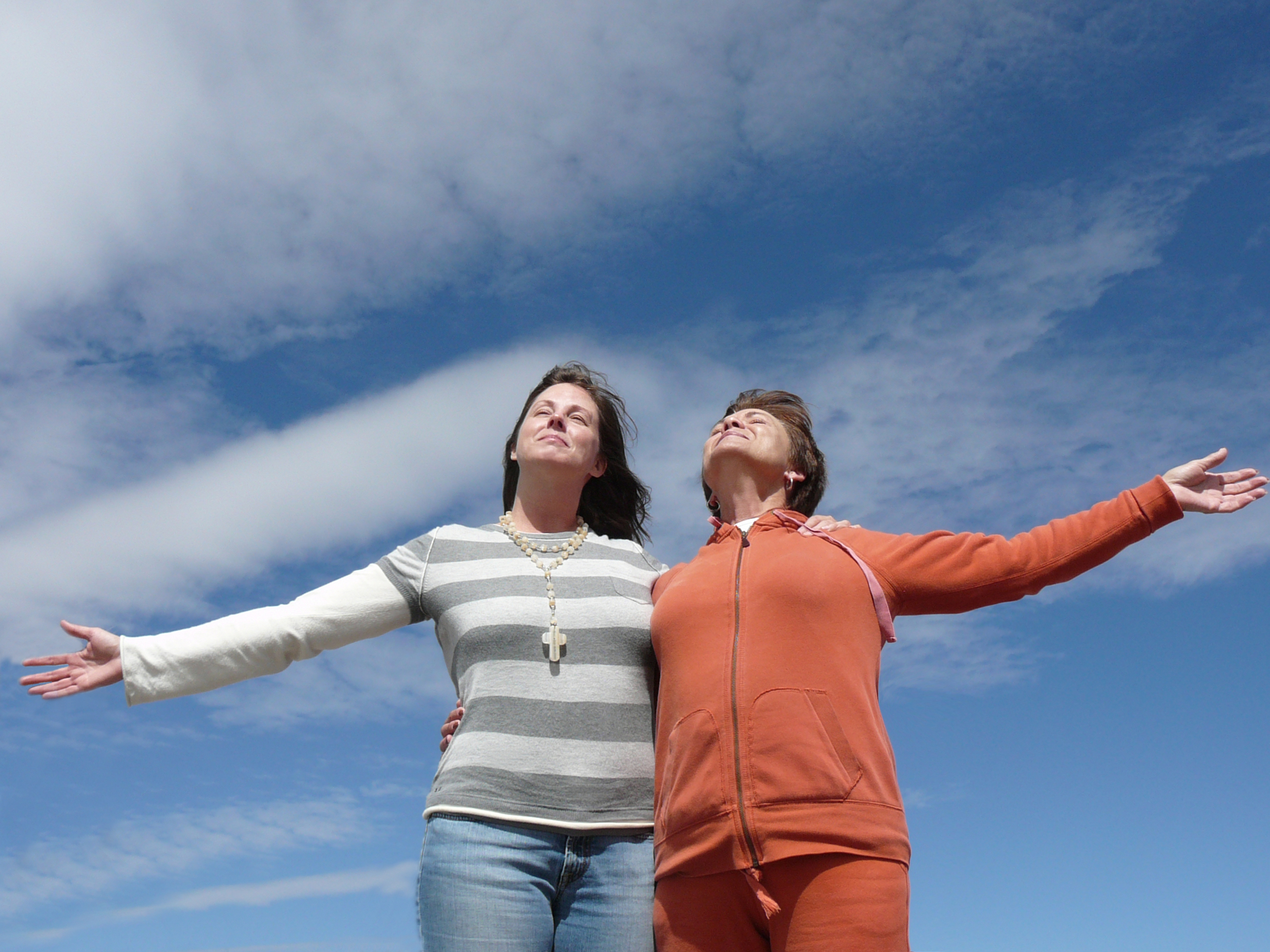 Me and my mom on top of The Pyramid of the Sun.