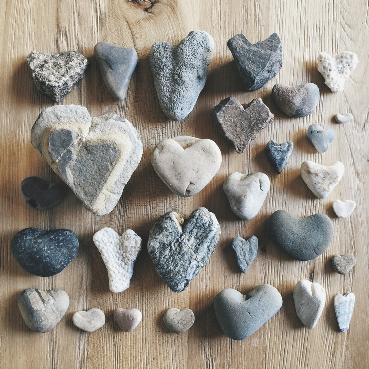 Michelle Larson - When I am away on a journey or just taking a hike or walk along the beach, I find a heart shaped rock. I bring it home and give it to my husband as a token of my love. I have been doing this for years and we now have a big bowl of these precious stones in our home. Showing love in small ways can make a big impact.