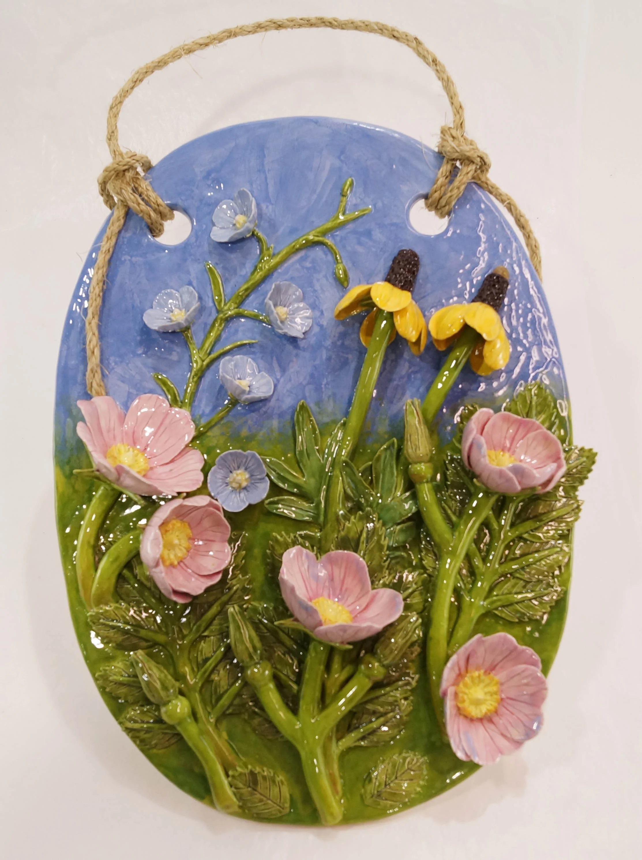Nicole Little, “Grasslands Wildflowers”, ceramic, $380
