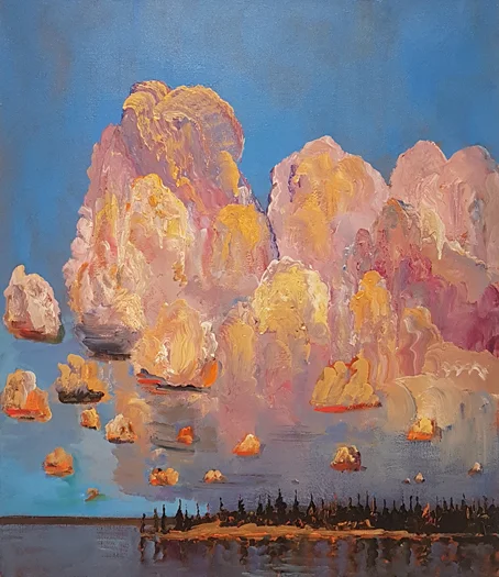 Gregory Hardy, "Afternoon Dreams", 2017, Acrylic on linen, 54" x 48"