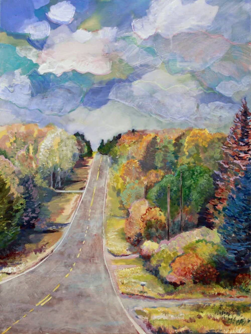 Heather Cline, Dashcam Parkland Fall, acrylic on panel , 16 x 12 ", 2019, 925.00