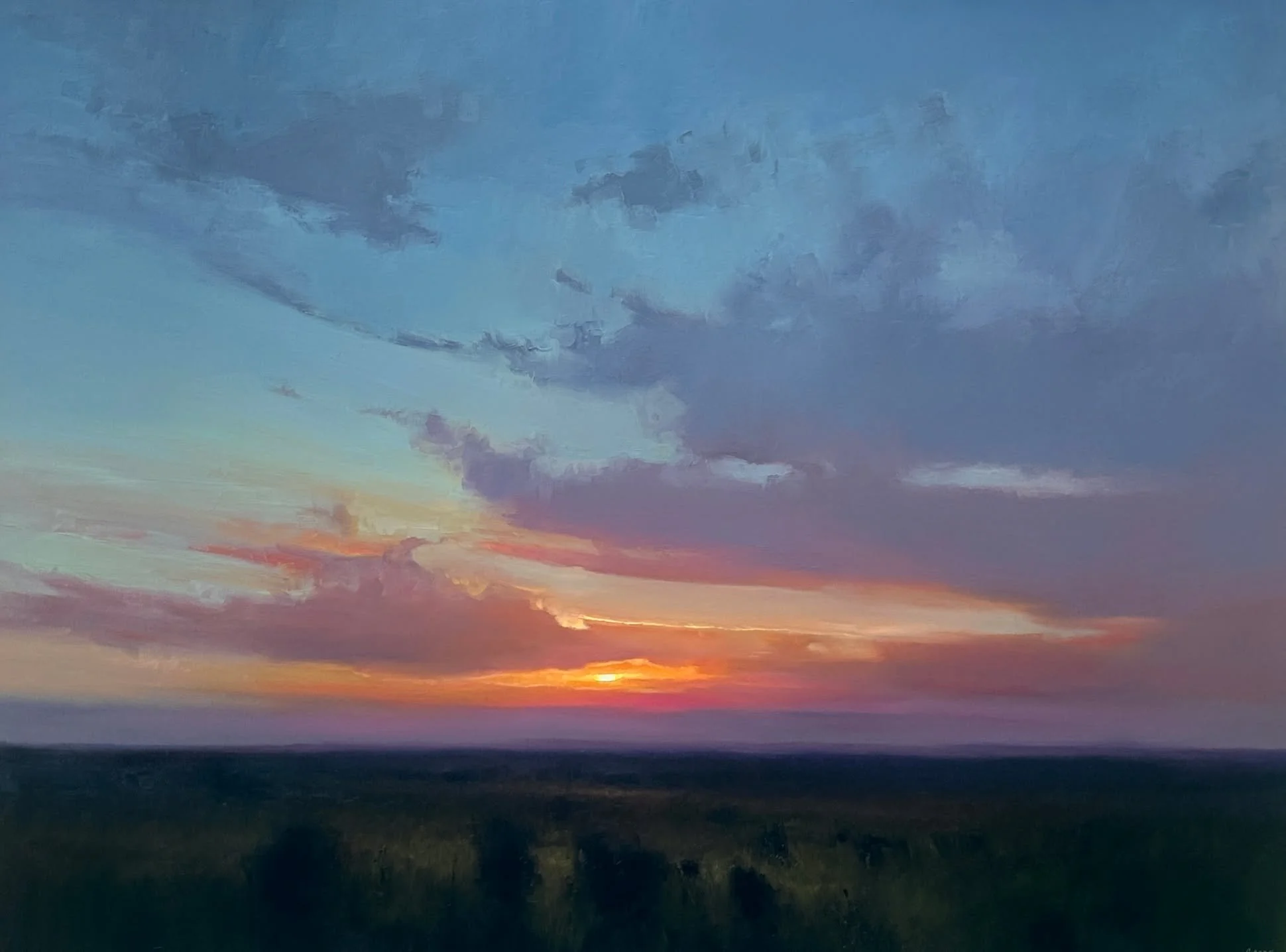 Wishing everyone a safe, happy, and restful long weekend ahead. 🍂 

The SaskGalleries office will be closed on Monday, and will reopen on Tuesday, October 14. 

Artwork shown, available at Dervilia art + design:
Christine Code, &quot;Rusty Breeze&qu