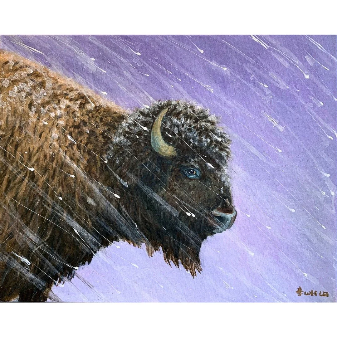 Winter is not quite done with us yet! 🌨️☃️

#SaskArt #SaskGalleries #WinterStorm #SnowDay #StayWarm

Artwork shown: 
Wee Lee, &ldquo;Snow Flurry 3&rdquo;, acrylic on canvas, 16x20&rdquo;, framed, $1,655, available at Assiniboia Gallery
https://assin