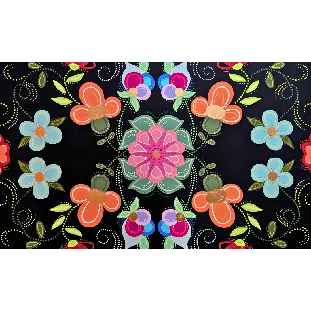 A new joint exhibition, featuring M&eacute;tis artists Madison Pascal and Melanie Monique Rose, titled &lsquo;Back to the Garden&rsquo;, is opening soon at @assiniboiaart in Regina. 

Inspired by the land and florals, each artist approaches this shar