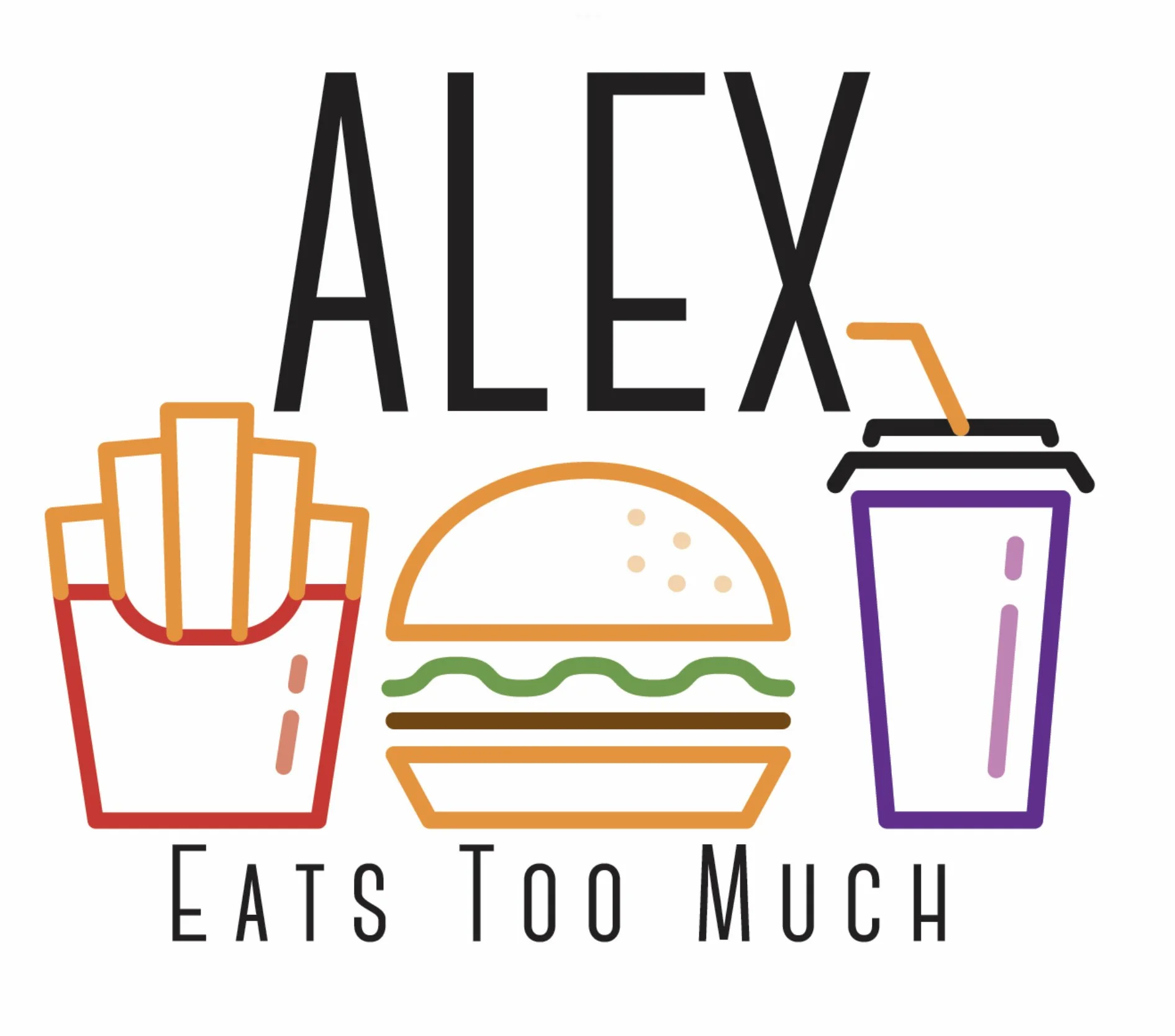 Alex Eats Too Much Logo