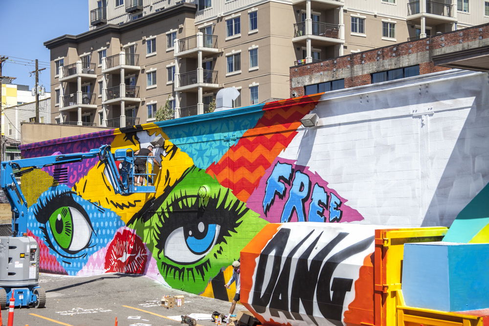 WISEKNAVE Fine Art Documentation for the Treason Gallery curated walls for the Richmark Label Builing on Capitol Hill in Seattle, WA 2016. Denial. Brought to you by by Art Primo & Urban Artworks